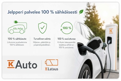 Jelpperi travels to customer appointments by electric car