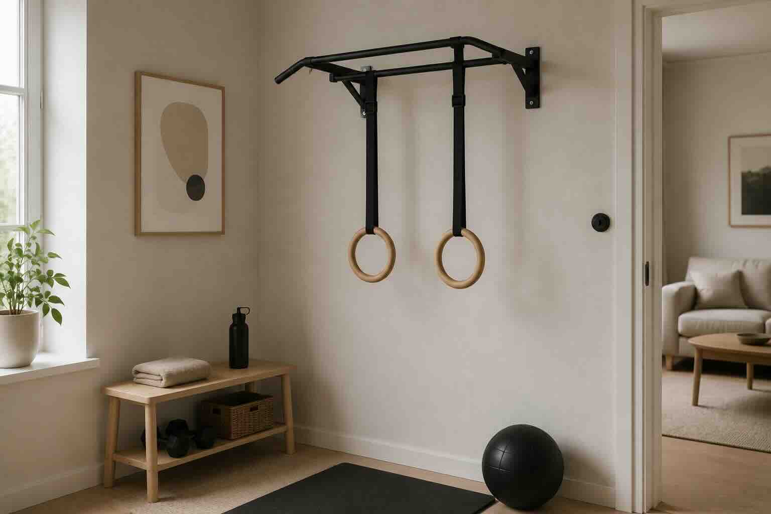 Completed mounting work in a home