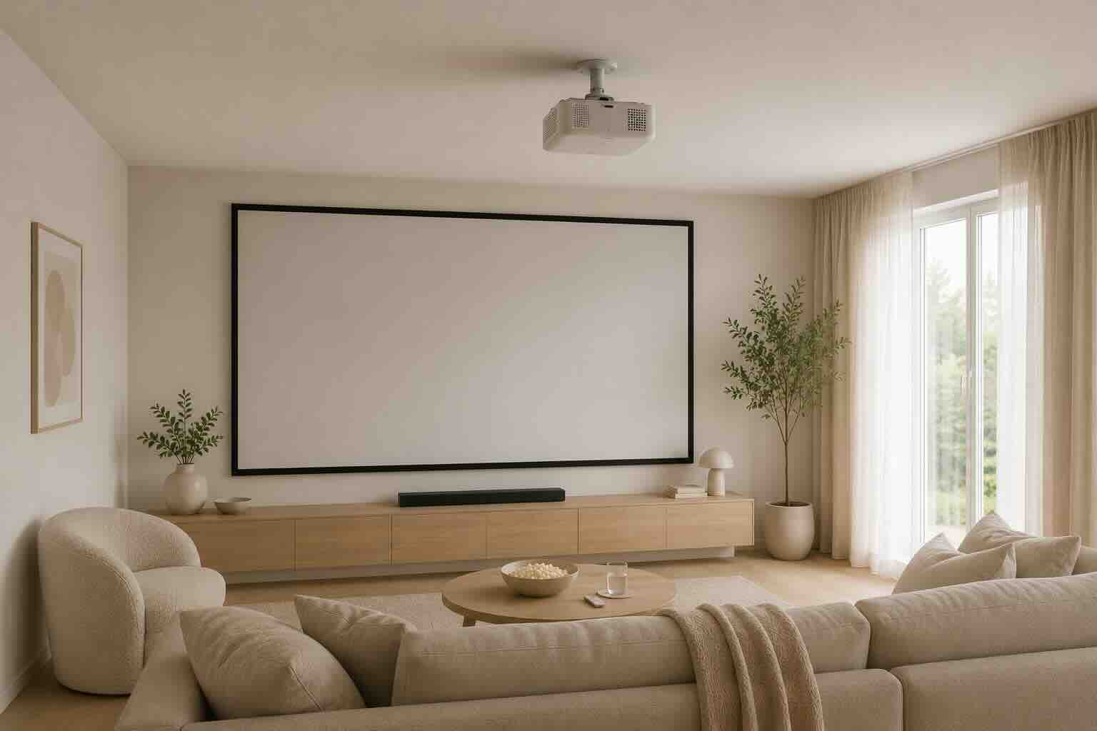 Projector installation on a ceiling or wall
