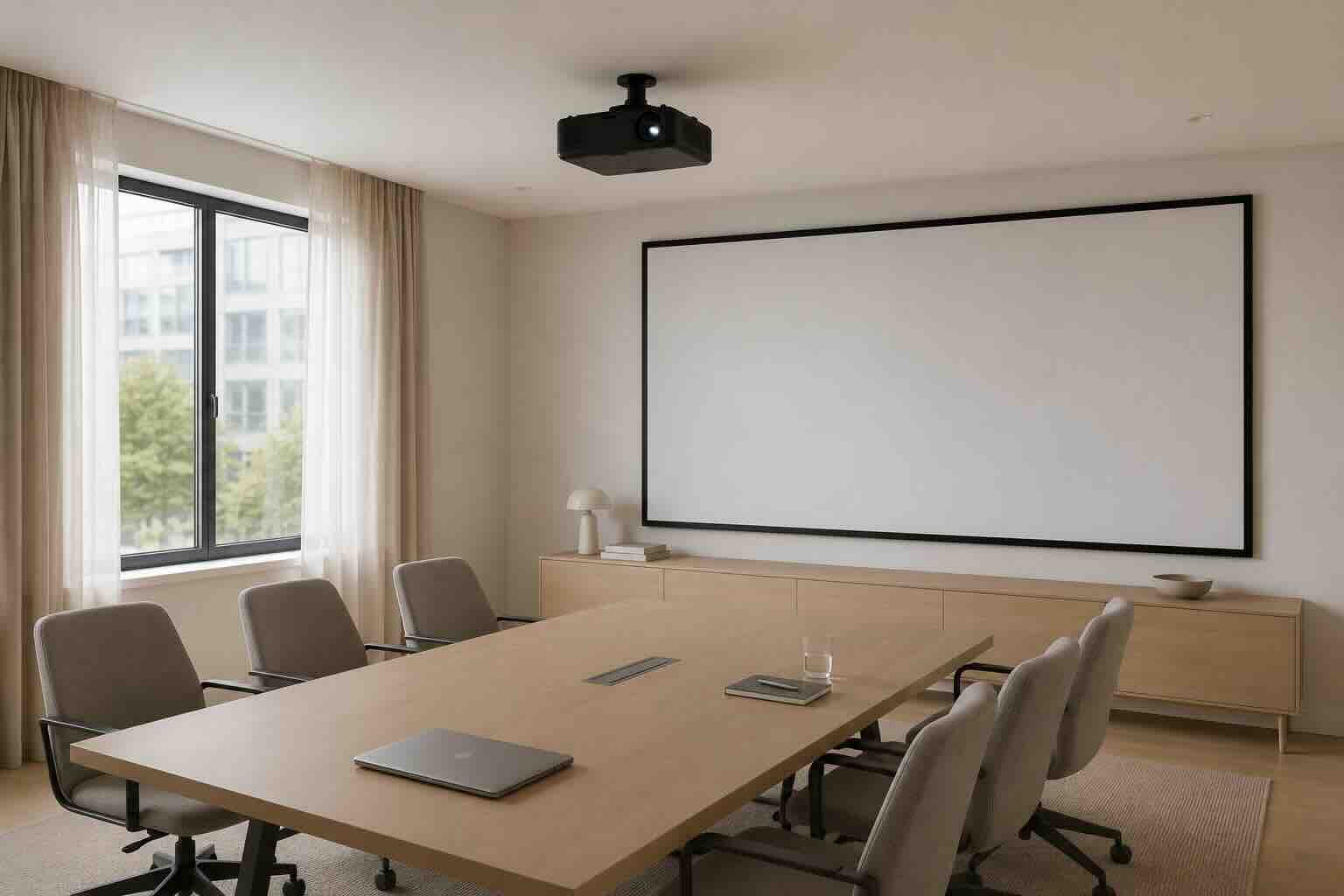 Completed projector installation